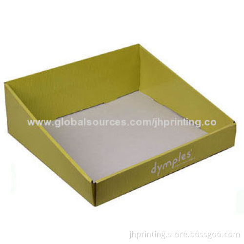 OEM Cosmetic Corrugated Desk Display, Shipped Flat, OEM Sample Ready in 3 Days